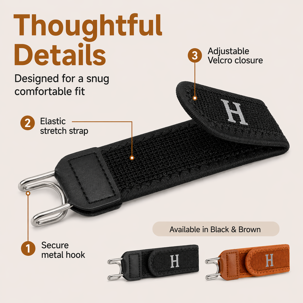 4-Pack No-Buckle Belt for Loose Waistbands
